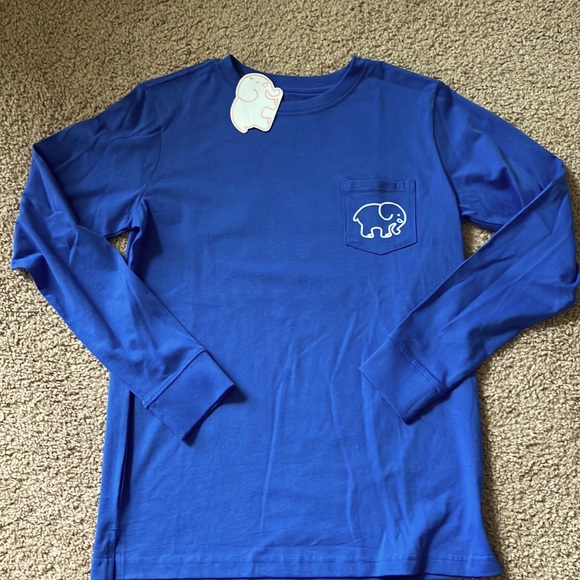 Ivory Ella S Blue Long Sleeved Tee NWT - Picture 1 of 4